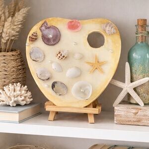 Handmade Seashell Mermaid Paint Palette (read description, please!)